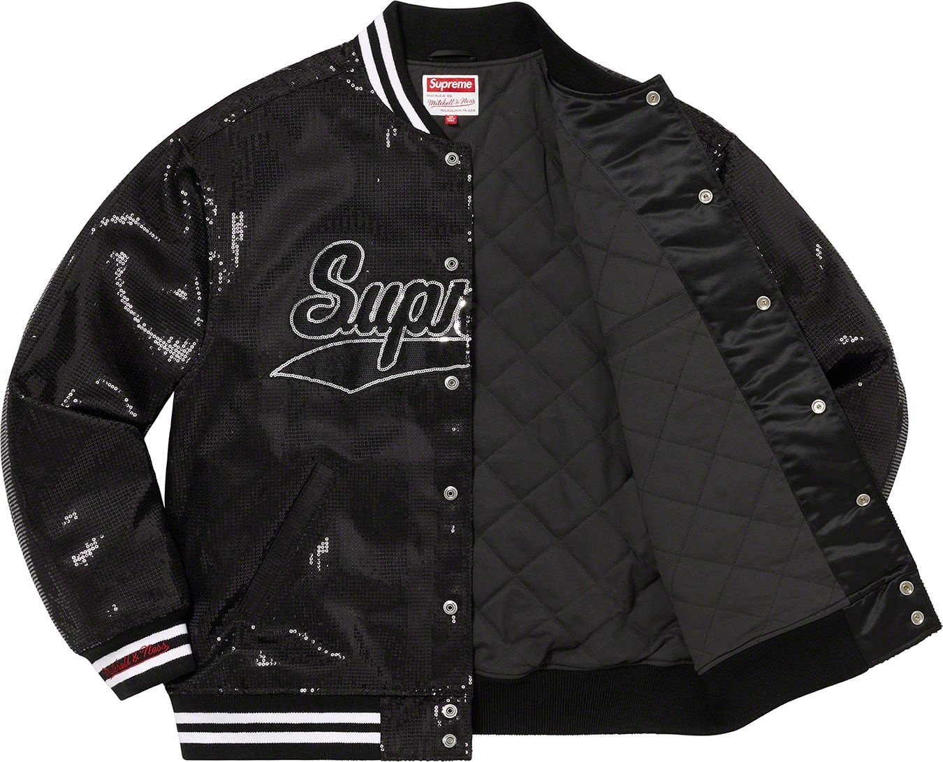Supreme®/Mitchell & Ness® Sequin Varsity Jacket view 5